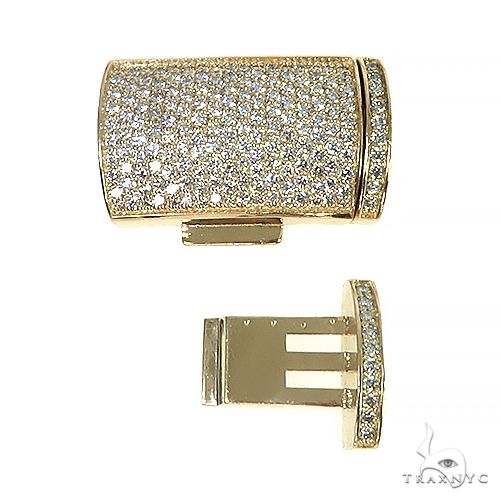 14k gold Miami Cuban chain with custom lock clasp – front detail view