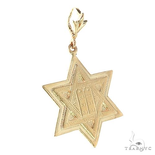 14K Gold David Star Pendant, photo 2 of 6