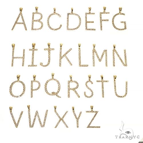 14K Gold Diamond Initial Letter Collection, photo 2 of 7