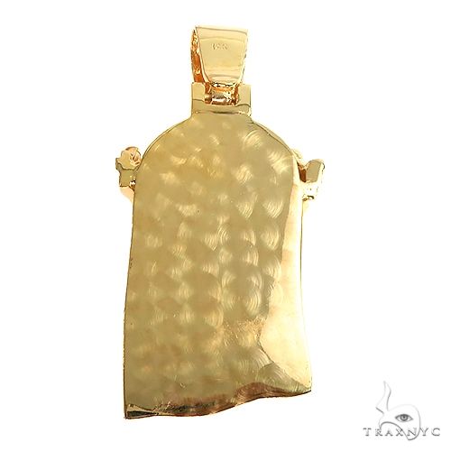 14K Gold Diamond Jesus Pendant 66878 - Image 4