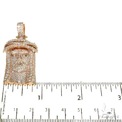 Small 14K Gold Diamond Jesus Pendant, photo 5 of 6