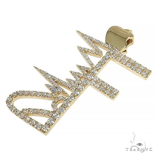 14K Gold Diamond Logo 'F' Pendant 66632 - Image 5