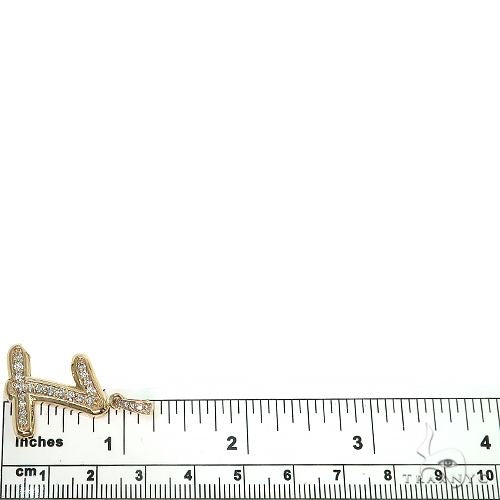 14K Gold Diamond Number Pendant 66407 - Image 6