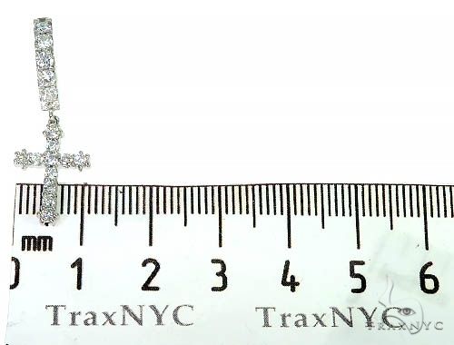 14K Gold Diamond Single Cross Earrings, photo 5 of 5