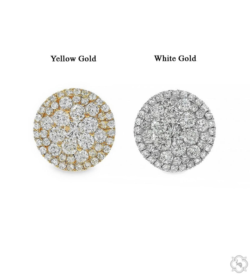 14K Gold Diamond Stud Earrings, photo 6 of 7