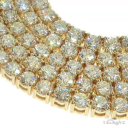 14K Gold Diamond Tennis Chain Necklace 22 Inches 3mm 66473 - Image 4