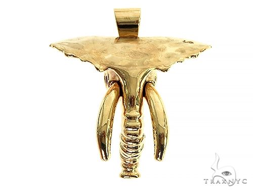 14K Gold Elephant Pendant, photo 3 of 7