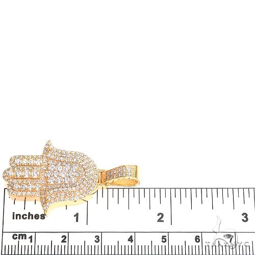 14K Gold Hamsa Diamond Pendant, photo 6 of 6