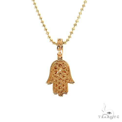 14K Gold Hamsa Diamond Pendant Set, photo 4 of 6