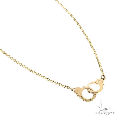 14K Gold Handcuffs Necklace 66802 - Image 2