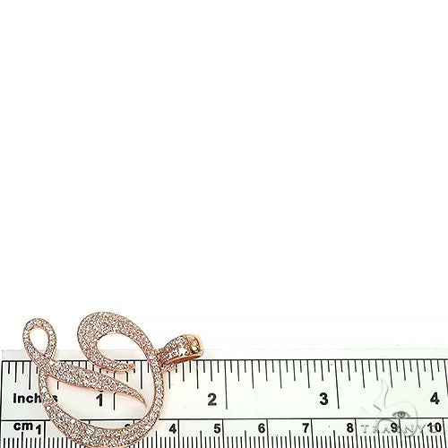 14K Gold Initial 'D' Diamond Pendant, photo 5 of 5