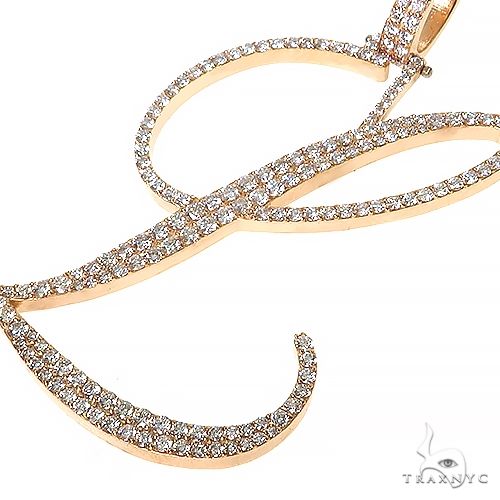 14K Gold Initial Diamond Pendant, photo 3 of 6