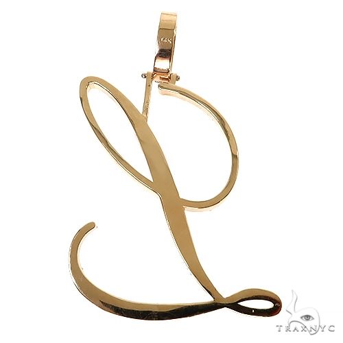 14K Gold Initial Diamond Pendant, photo 4 of 6