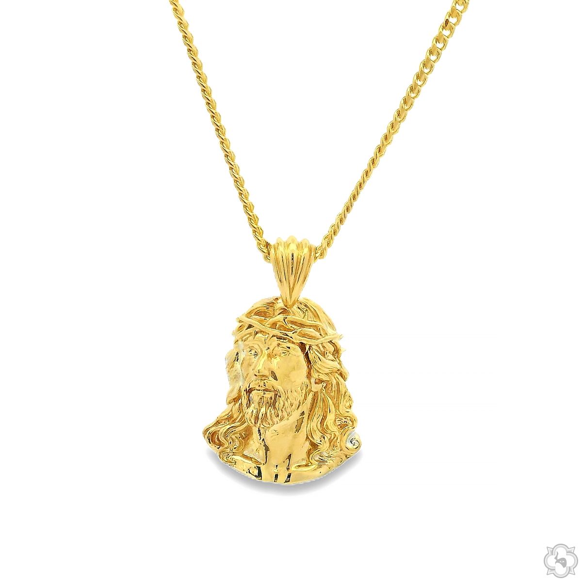 14K Gold Jesus Pendant Set 70679 | TraxNYC