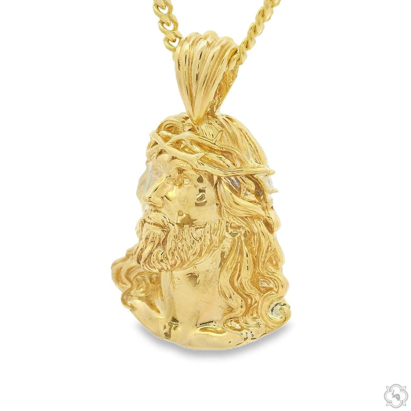 14K Gold Jesus Pendant Set, photo 4 of 9