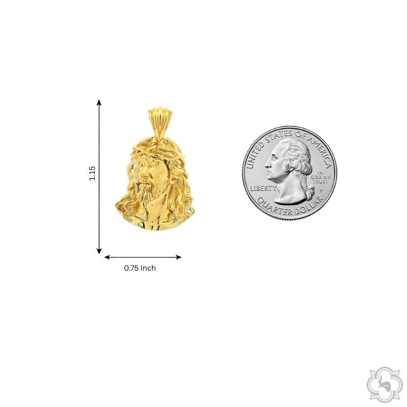 14K Gold Jesus Pendant Set, photo 7 of 9