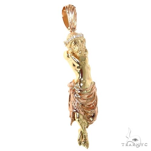 14K Gold No Arms Jesus Pendant 67359 - Image 2