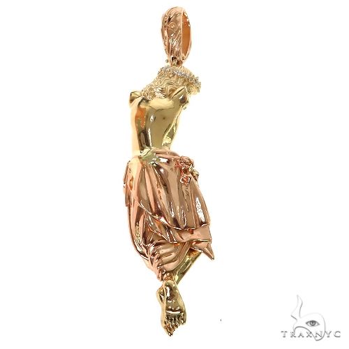 14K Gold No Arms Jesus Pendant 67359 - Image 4