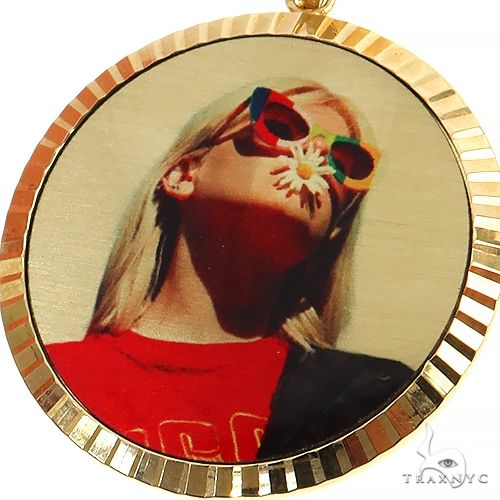 14K Gold Photo Pendant 30mm, photo 3 of 7