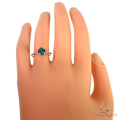 14K Gold London Blue Topaz Solitaire Engagement Ring 66432 - Image 4