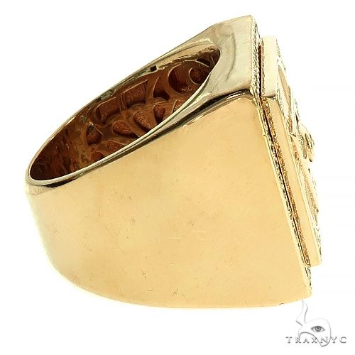 14K Gold Pyramid Evil Eye TraxNYC Ring, photo 3 of 7