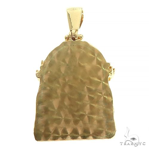 14K Gold Blood Dripping Jesus Face Pendant, photo 3 of 6