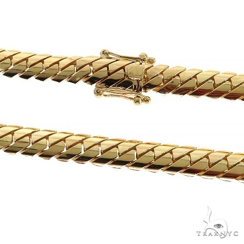 14k Yellow Gold Solid Mimi Cuban Link Chain 68077, photo 3 of 4