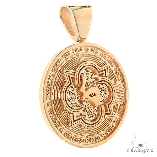 14K Gold TraxNYC Spinning Bitcoin Pendant 67366 - Image 4