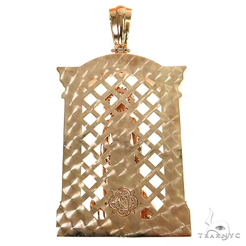 14K Gold St. Lazarus Diamond Frame Pendant, photo 5 of 7