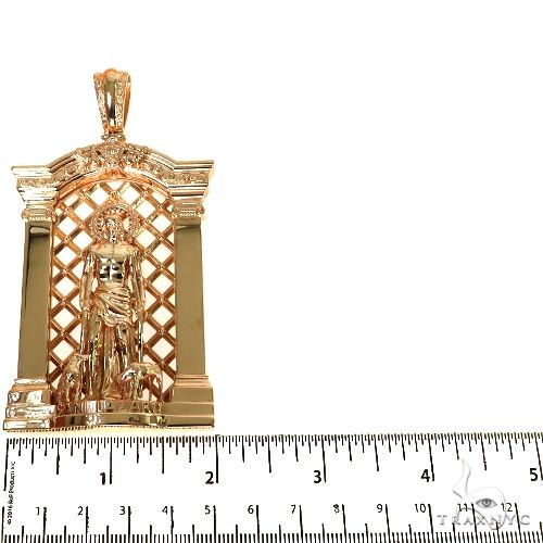 14K Gold St. Lazarus Frame Pendant, photo 6 of 7