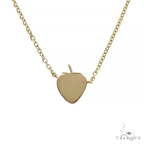 14K Gold Strawberry Choker Necklace, photo 3 of 3