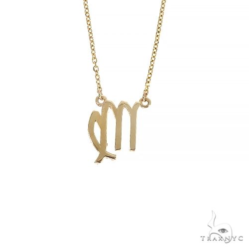14K Gold Virgo Diamond Necklace, photo 3 of 5