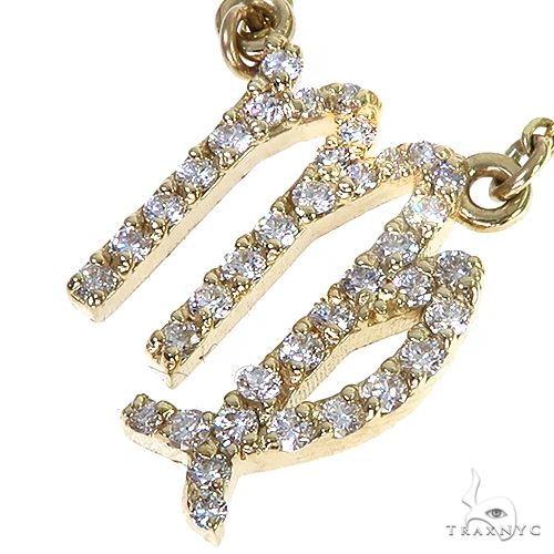 14K Gold Virgo Diamond Necklace, photo 4 of 5