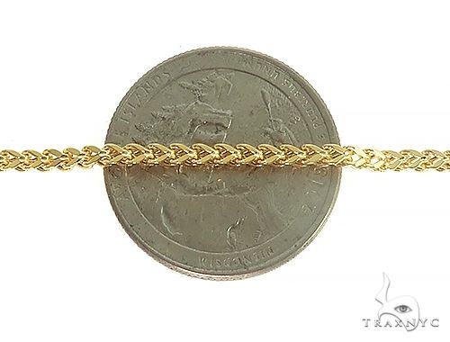 14K Gold Weed Pendant 10K Franco Chain Set, photo 7 of 7