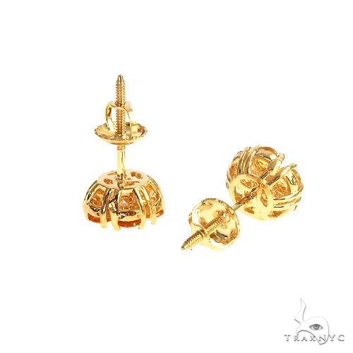 Golden Sunflower Bloom Earrings Small in 14K Gold, photo 3 of 3