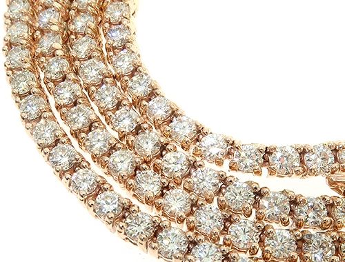 14K Gold tennis chain, 3 mm, photo 4 of 8