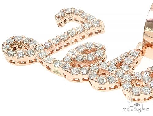14K Rose Gold Jessie Diamond Name Pendant 65958 - Image 4