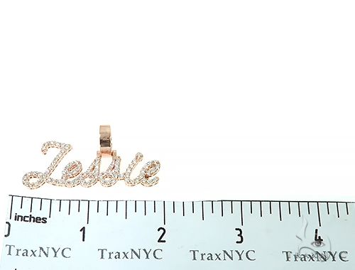 14K Rose Gold Jessie Diamond Name Pendant 65958 - Image 6