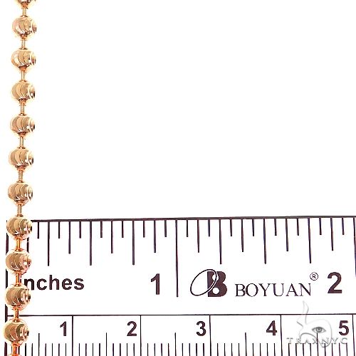 14K Rose Gold Moon Cut Chain 24 Inches 4mm 64610 - Image 5