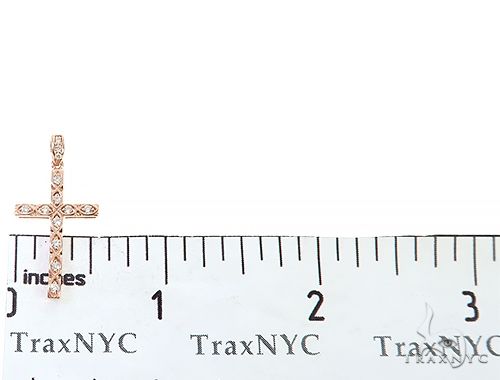 14K Gold Fancy Oval Round Cut Diamond Cross, photo 6 of 8