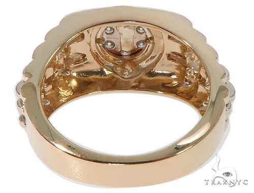 14K Two Tone Gold Men's Diamond Ring, photo 6 of 8