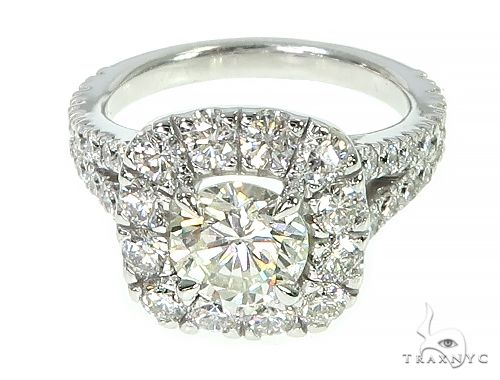 14K White Gold Diamond Engagement Ring 66139 - Image 2