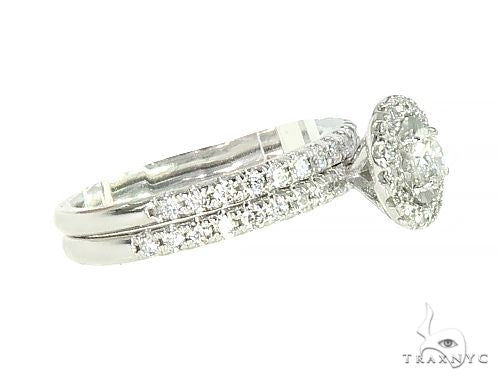 14K White Gold Diamond Engagement Ring Bridal Set 65973 - Image 5