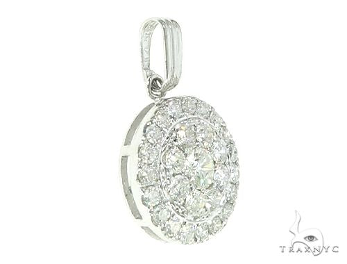 14K Gold Diamond Round Cluster Pendant 65821 - Image 1