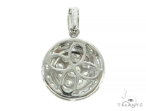 14K Gold Diamond Round Cluster Pendant 65821 - Image 3