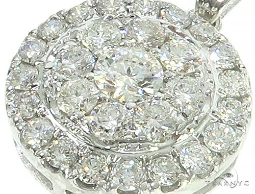 14K Gold Diamond Round Cluster Pendant 65821 - Image 4