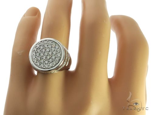 14K White Gold Prong Channel Diamond Ring, photo 8 of 9