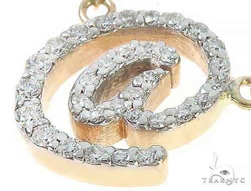 14K Yellow Gold At Sign Diamond Necklaces 65478 - Image 4