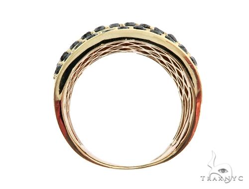 14K Yellow Gold Black Diamond Band, photo 6 of 7