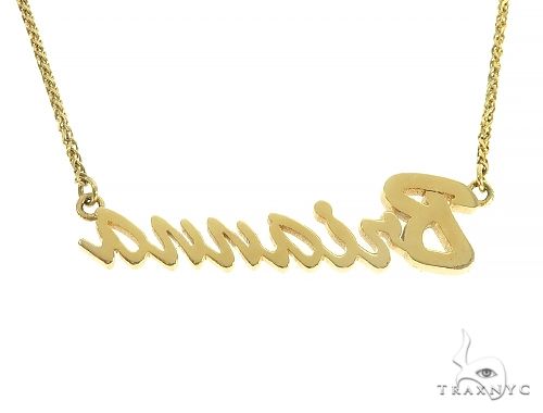 14K Yellow Gold Brianna Dimond Name Pendant 65822 - Image 3
